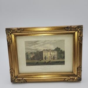 Baroque gold vintage wall table top ornate corners Picture Frame 5x7 velvet back